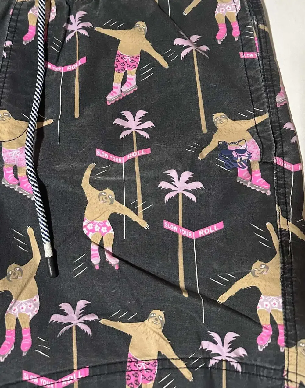 Party Pants Men's Sloth‎ Print Swim Trunks